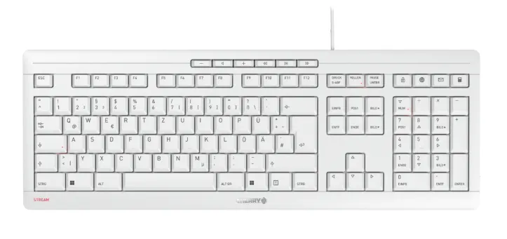 CHERRY JK-8500CF-0 klavye Ev / Ofis USB Açık Gri