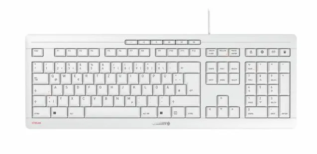 CHERRY JK-8500HU-0 klavye Ev / Ofis USB QWERTZ Macarca Açık Gri