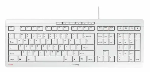 CHERRY JK-8500SL-0 klavye Ev / Ofis USB QWERTZ Slovence Açık Gri