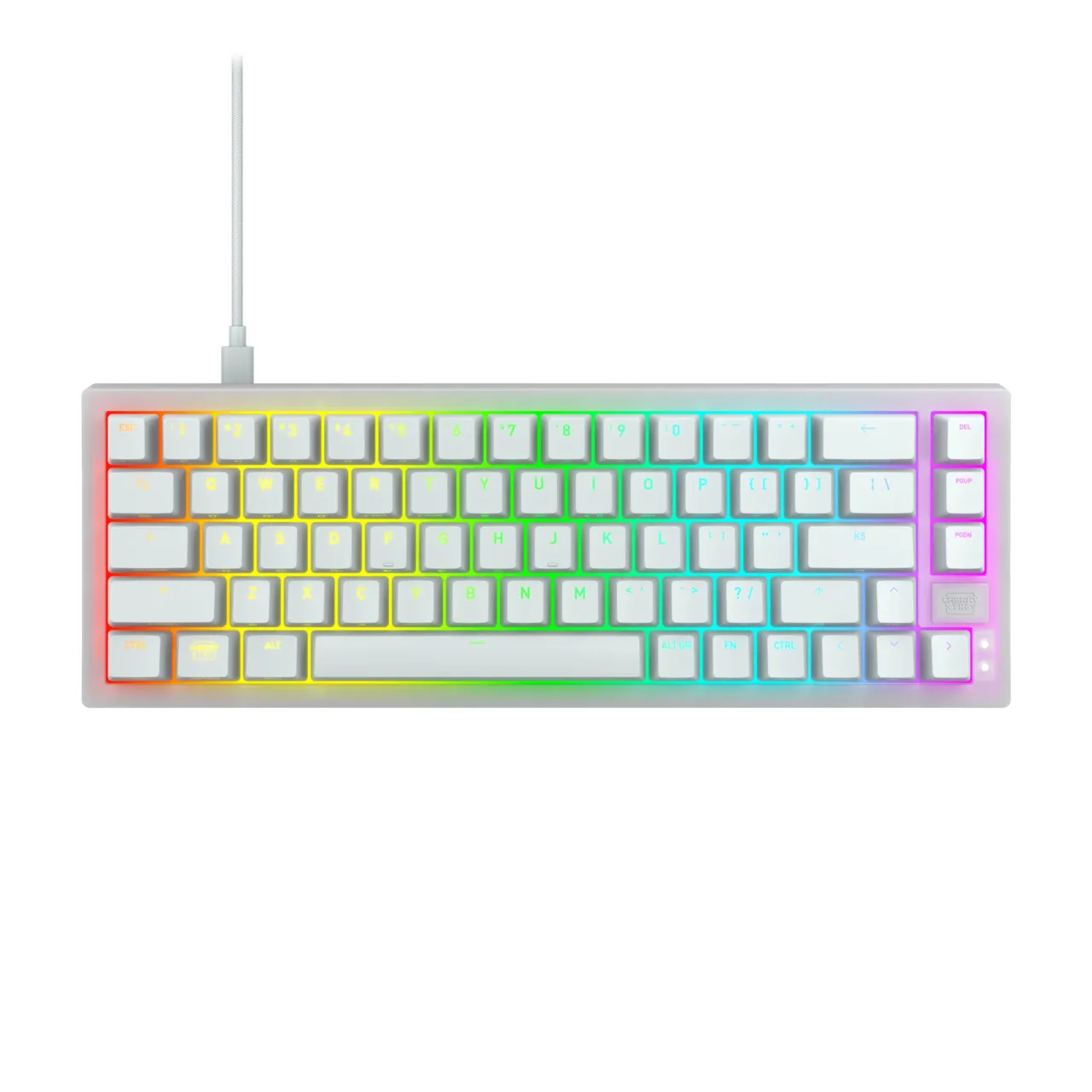 CHERRY K5V2 Compact klavye Oyun USB QWERTY İngilizce Beyaz