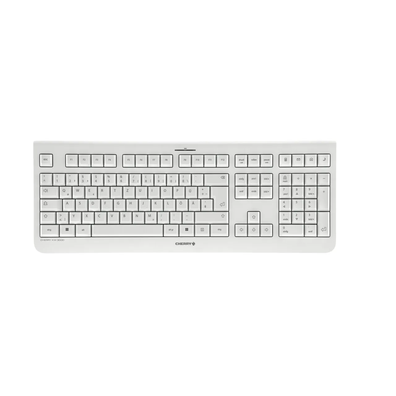 CHERRY KW 3000 klavye Evrensel RF kablosuz QWERTZ Almanca Beyaz