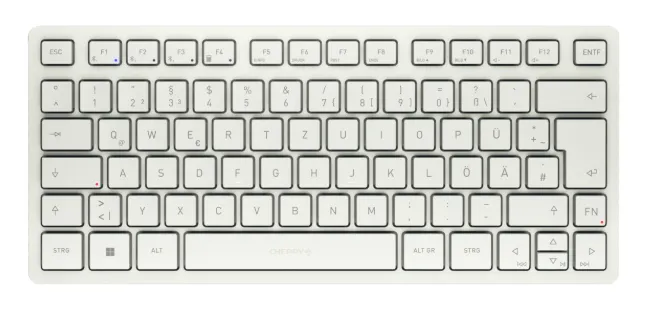 CHERRY KW 7100 MINI BT klavye Evrensel Bluetooth QWERTY Geleneksel Çince Gri, Beyaz
