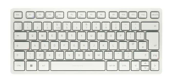 CHERRY KW 7100 MINI BT klavye Evrensel Bluetooth QWERTY İngiliz İngilizcesi Gri, Beyaz