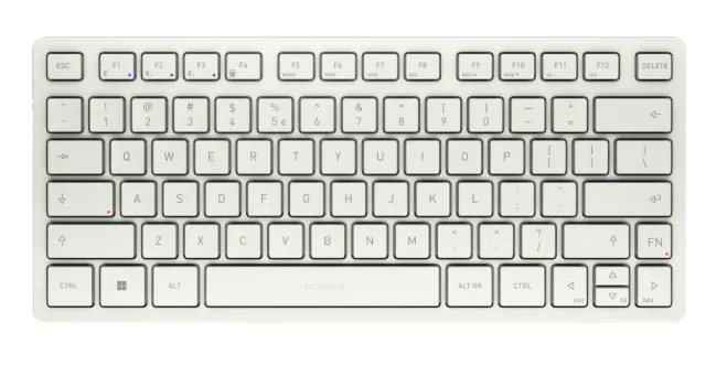 CHERRY KW 7100 MINI BT klavye Evrensel Bluetooth QWERTY İngilizce Gri, Beyaz
