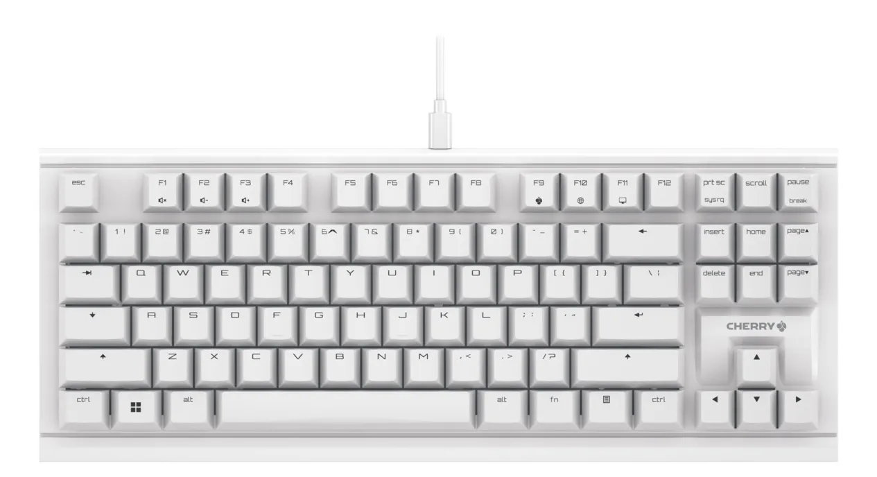 CHERRY MX 1.1 TKL klavye Oyun USB QWERTY Korece Beyaz
