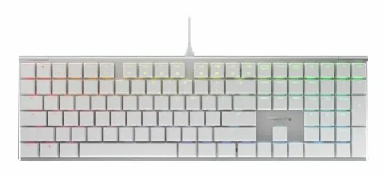 CHERRY MX 10.0 RGB klavye Oyun USB QWERTY Korece Gümüş