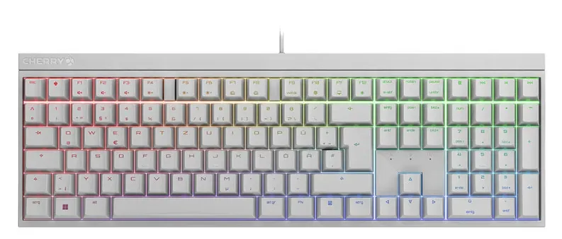 CHERRY MX 2.0S klavye Oyun USB QWERTZ Almanca Beyaz