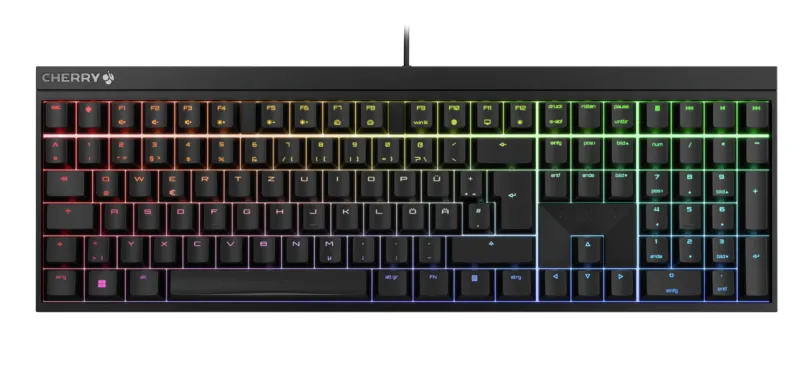 CHERRY MX 2.0S klavye Oyun USB QWERTZ Almanca Siyah