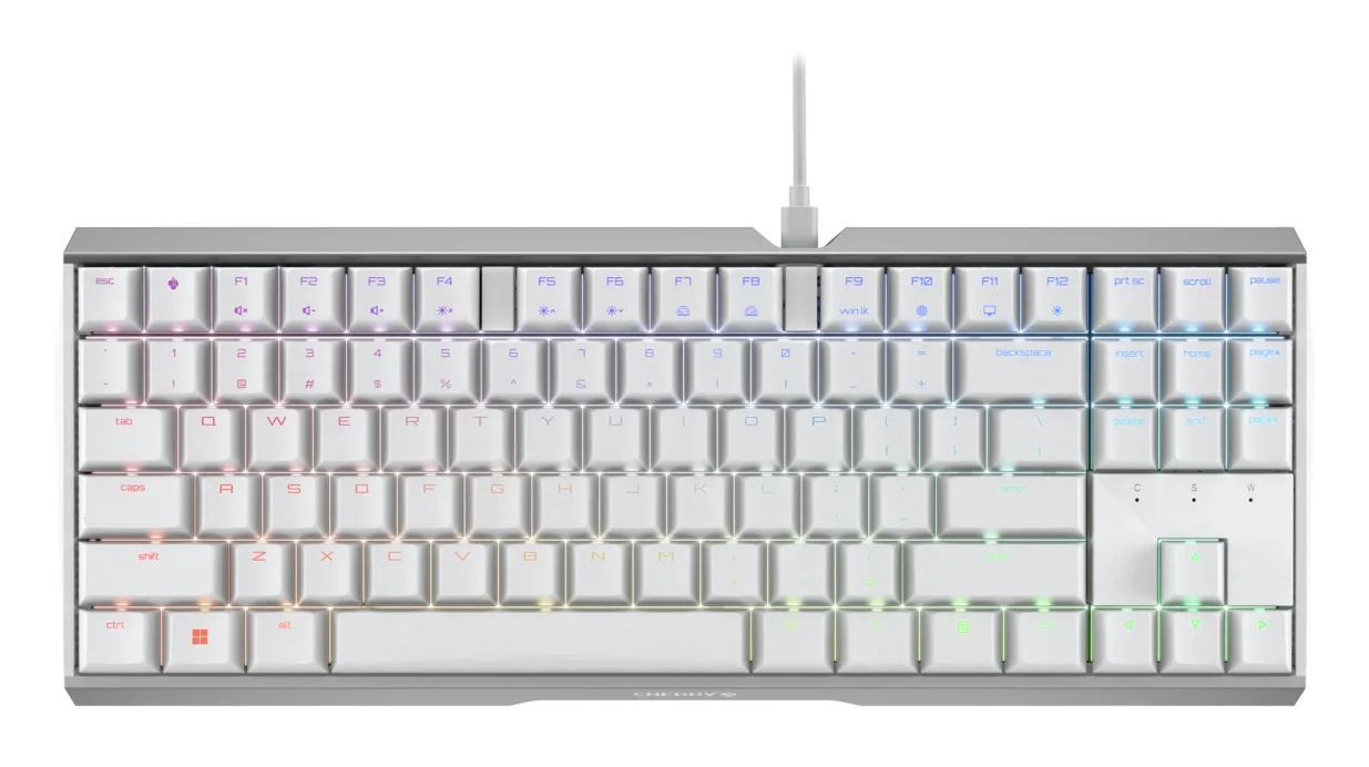 CHERRY MX 3.0S TKL RGB klavye Oyun USB QWERTY İngilizce Beyaz