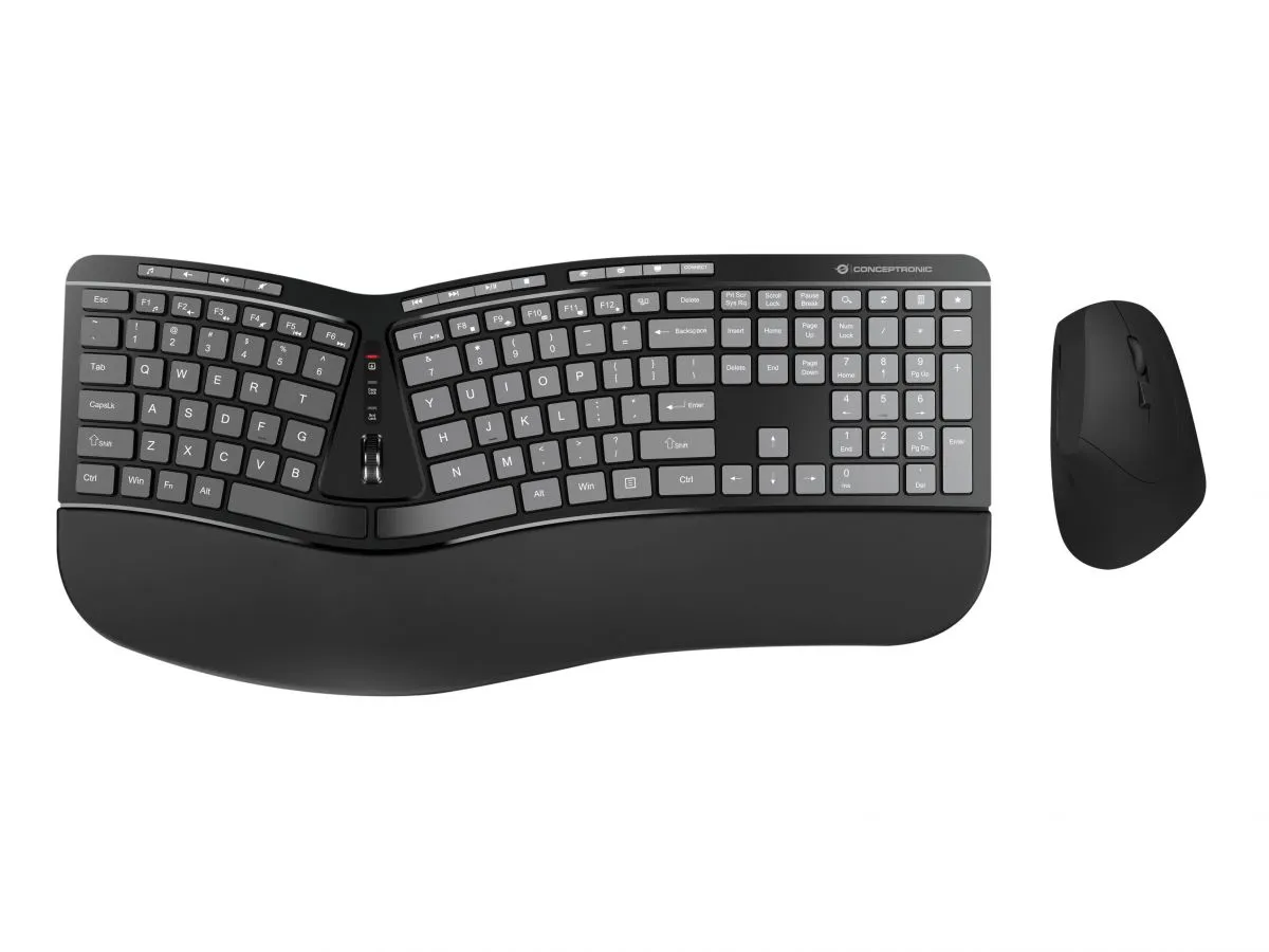 Conceptronic ORAZIO02US klavye Fare dahil Ofis RF kablosuz QWERTY Amerikan İngilizcesi Siyah