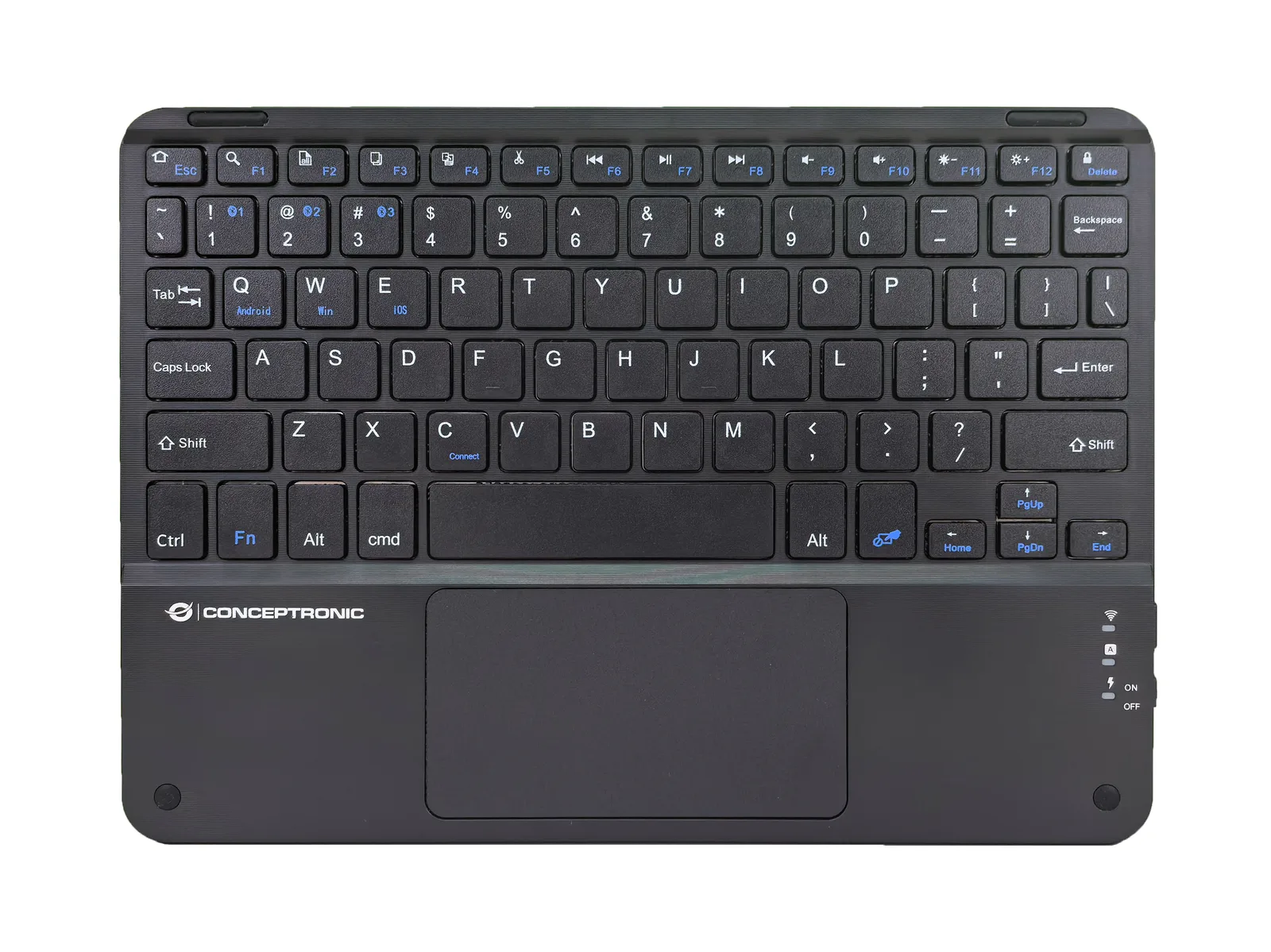 Conceptronic TOBIN01BUS klavye Evrensel Bluetooth QWERTY Amerikan İngilizcesi Siyah