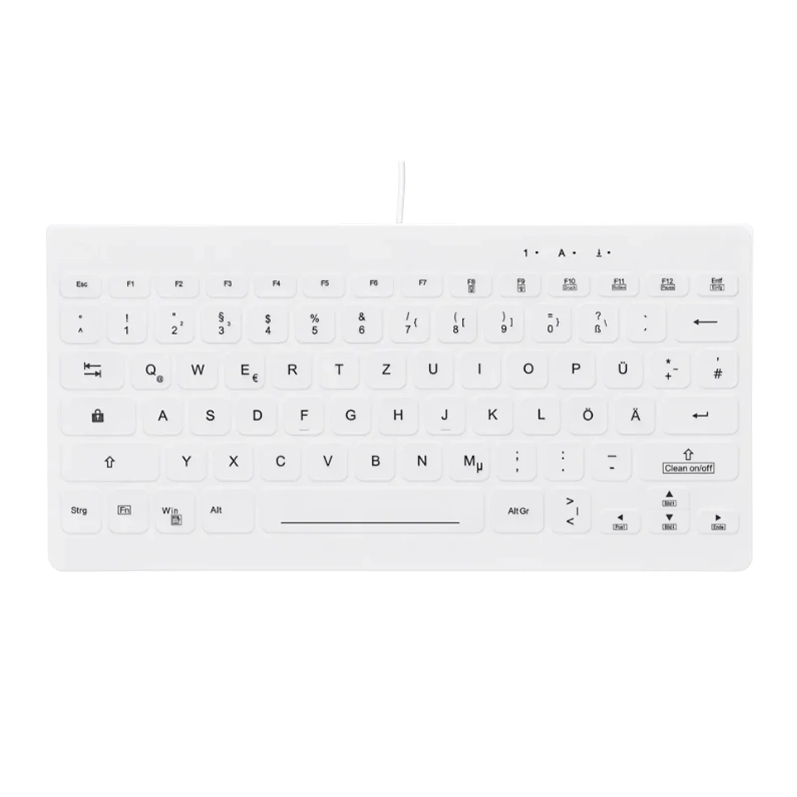 Contour Design Active Key AK-C4112 klavye Tıbbi USB QWERTZ Almanca Beyaz