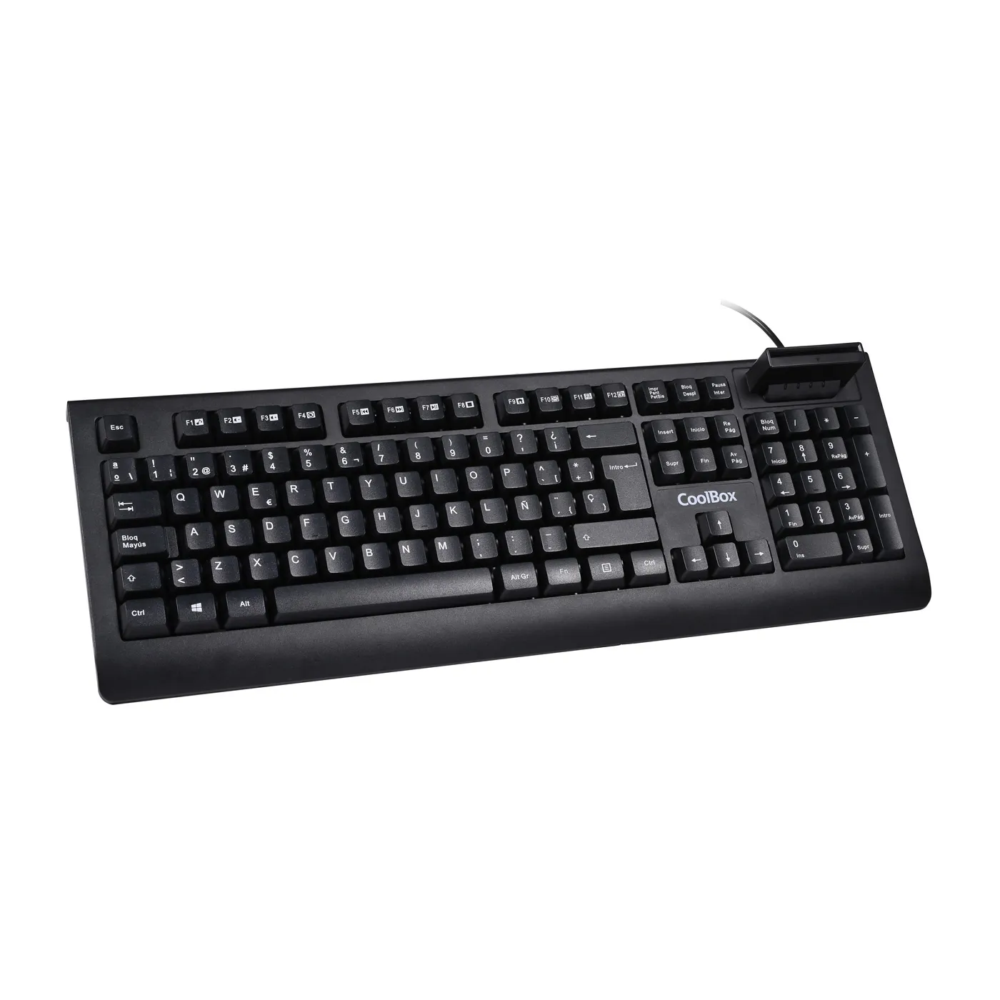 CoolBox COO-TEC04DNI klavye Ofis USB QWERTY İspanyolca Siyah
