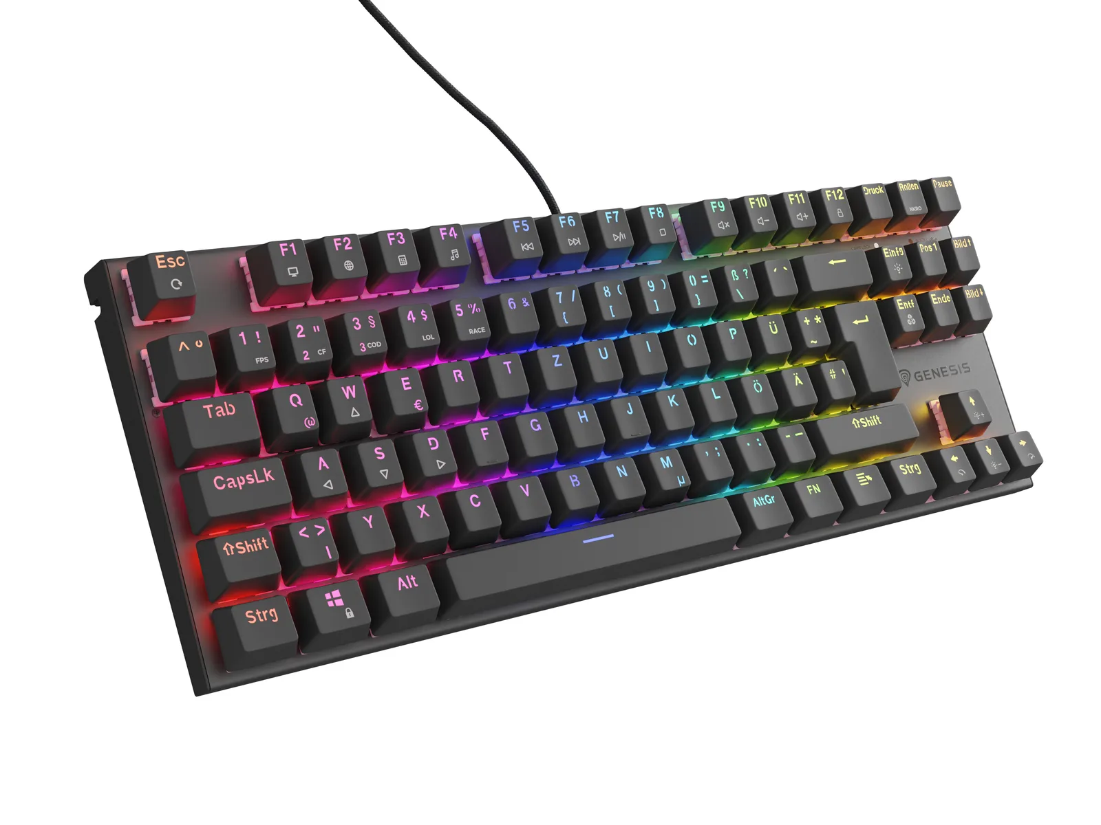 GENESIS NKG-1886 klavye Oyun USB QWERTZ Almanca Siyah