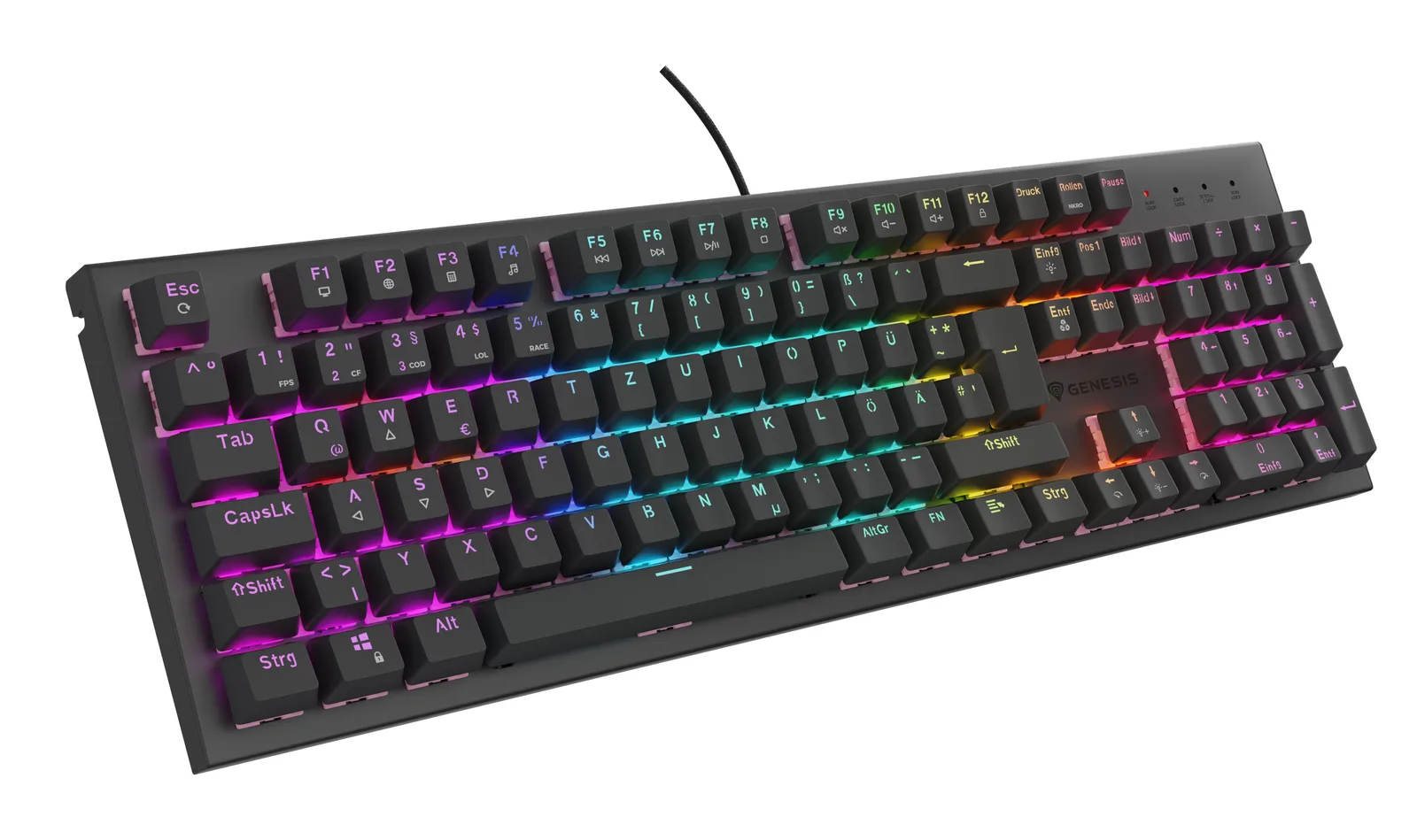 GENESIS NKG-2179 klavye Oyun USB QWERTZ Almanca Siyah