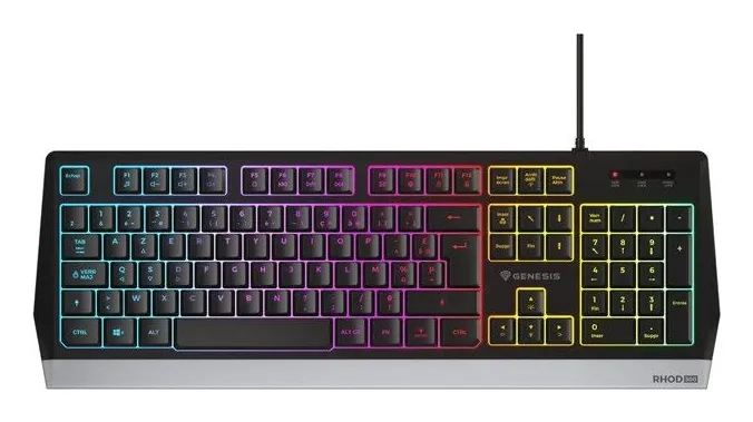 GENESIS Rhod 300 RGB klavye Oyun USB AZERTY Fransızca Siyah