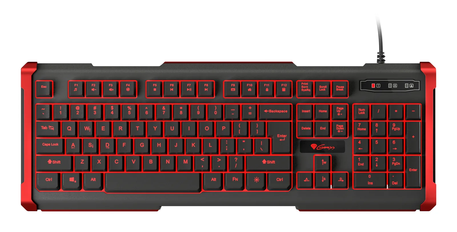 GENESIS Rhod 410 klavye Oyun USB QWERTY İngilizce Siyah, Kırmızı