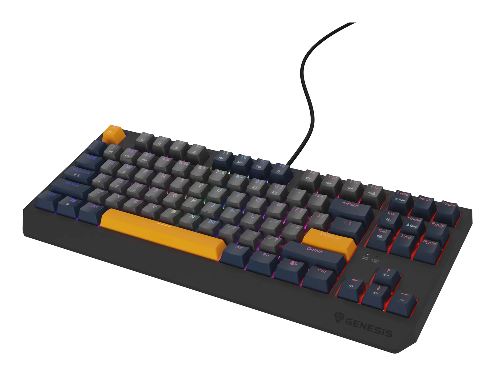 GENESIS Thor 230 TKL klavye Oyun USB QWERTY İngilizce Mavi