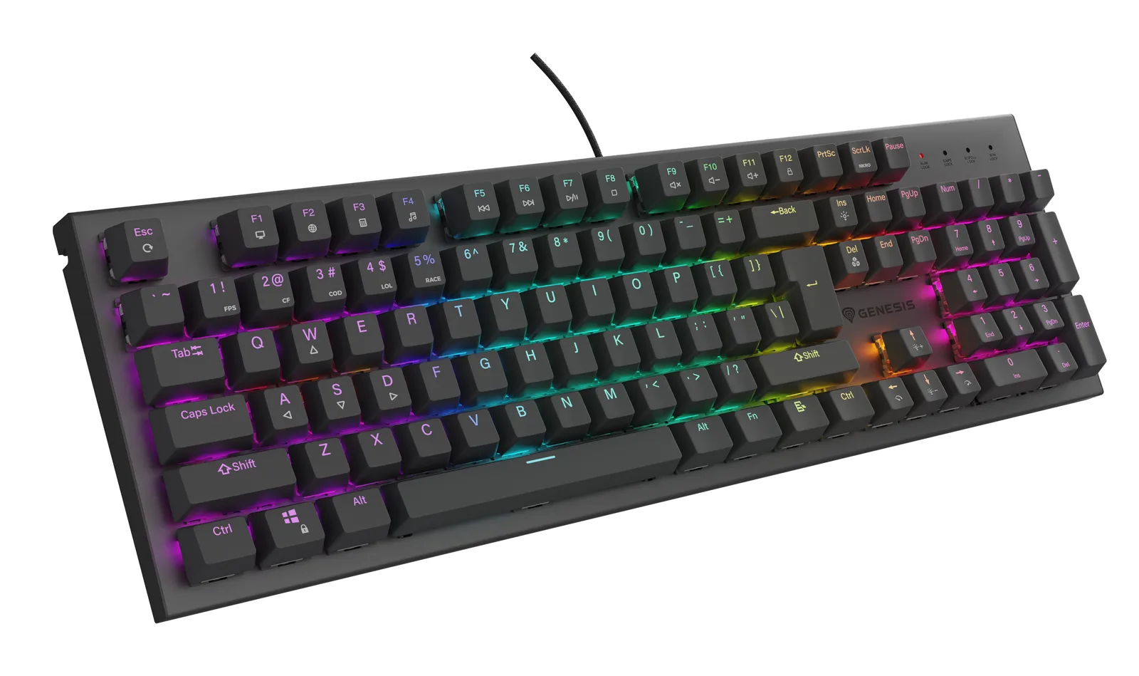 GENESIS Thor 303 klavye Oyun USB QWERTY Amerikan İngilizcesi Huş