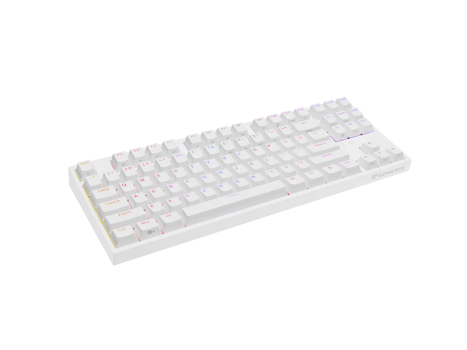 GENESIS Thor 404 TKL klavye Oyun USB QWERTY ABD Uluslararası Beyaz