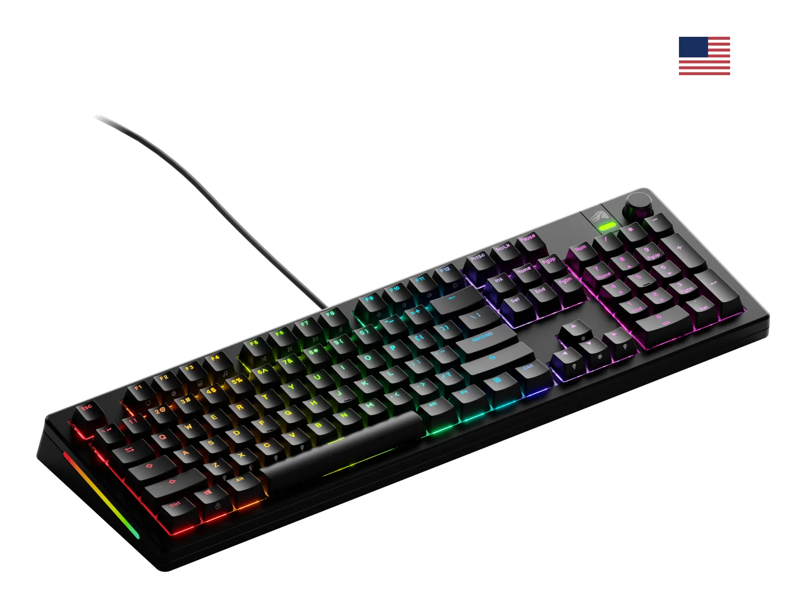 Glorious Gaming GMMK 3 100% Prebuilt klavye Oyun USB QWERTY Amerikan İngilizcesi Siyah