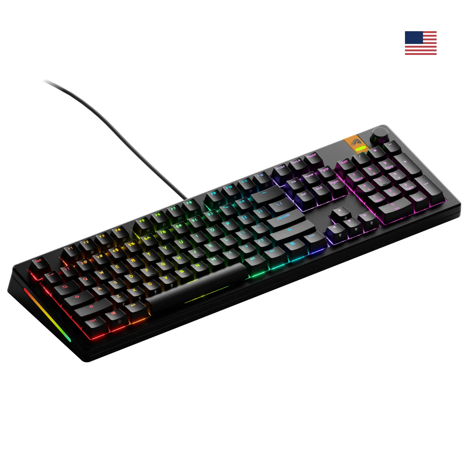 Glorious Gaming GMMK 3 HE 100% Prebuilt klavye Oyun USB QWERTY Amerikan İngilizcesi Siyah