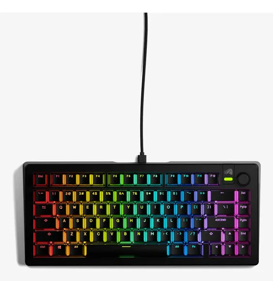 Glorious Gaming GMMK 3 Prebuilt klavye Oyun USB QWERTY Amerikan İngilizcesi Siyah
