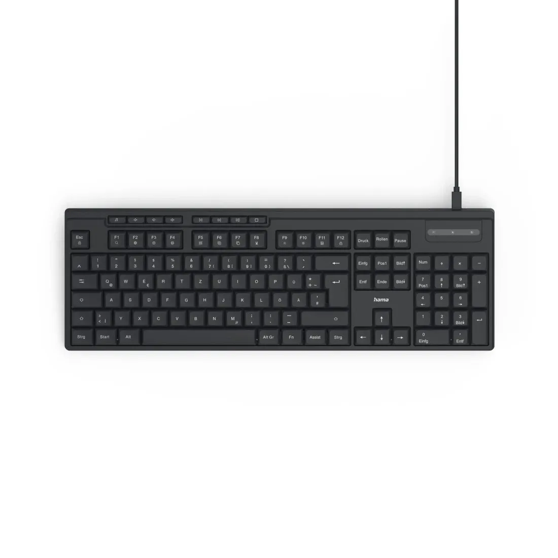 Hama CK-200 klavye Ev / Ofis USB QWERTZ Almanca Siyah