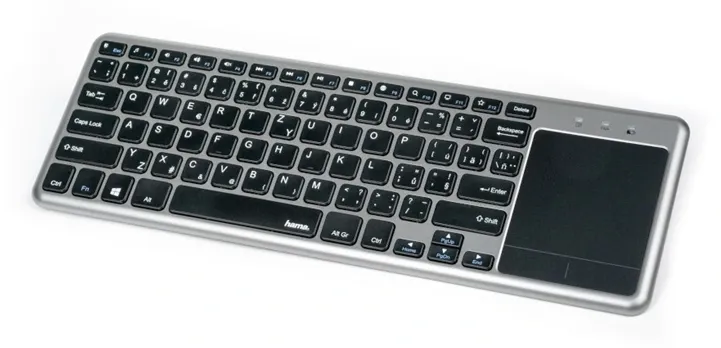 Hama KW-600T klavye Ev RF kablosuz QWERTZ Çekçe Antrasit, Siyah
