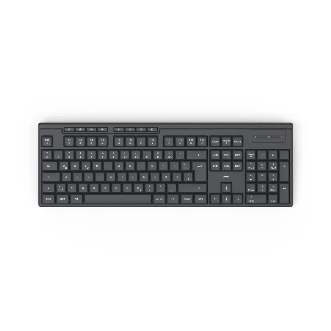 Hama WK-200 klavye Ev / Ofis RF kablosuz QWERTZ Almanca Siyah