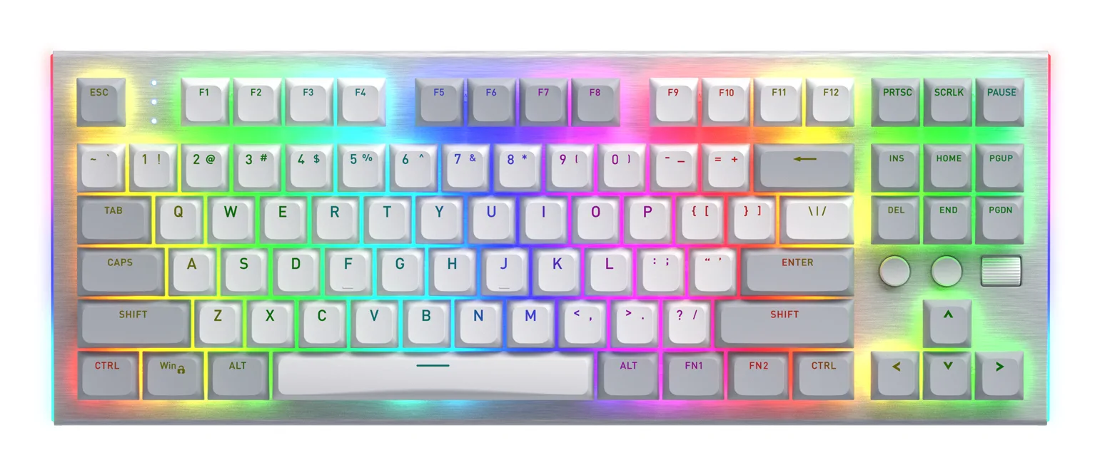 HATOR Gravity TKL klavye Oyun USB QWERTY Amerikan İngilizcesi Beyaz