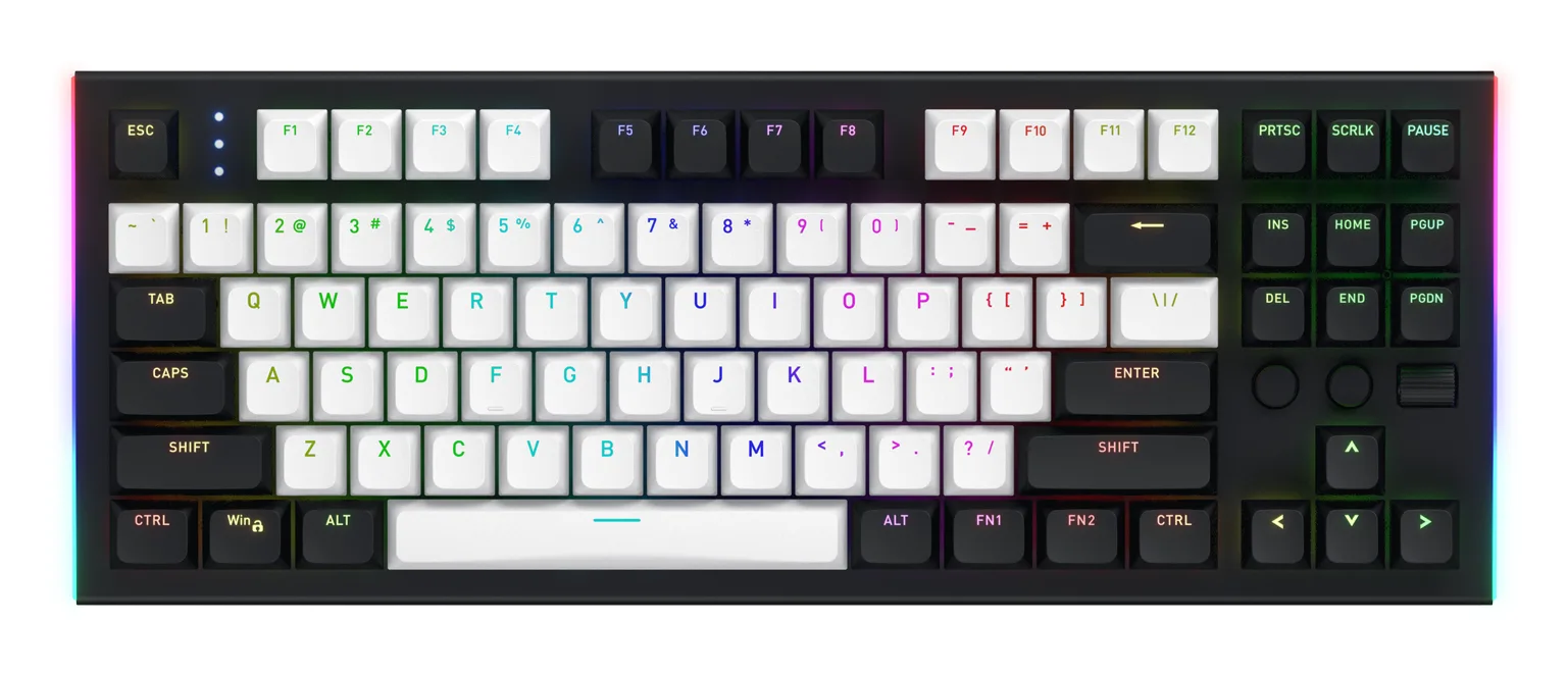 HATOR Gravity TKL klavye Oyun USB QWERTY Amerikan İngilizcesi Siyah
