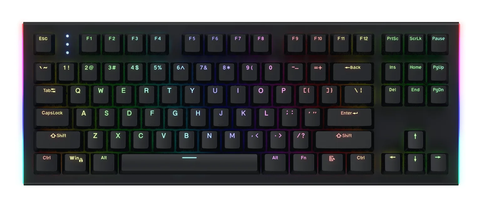 HATOR Gravity X TKL klavye Oyun USB QWERTY Amerikan İngilizcesi Siyah
