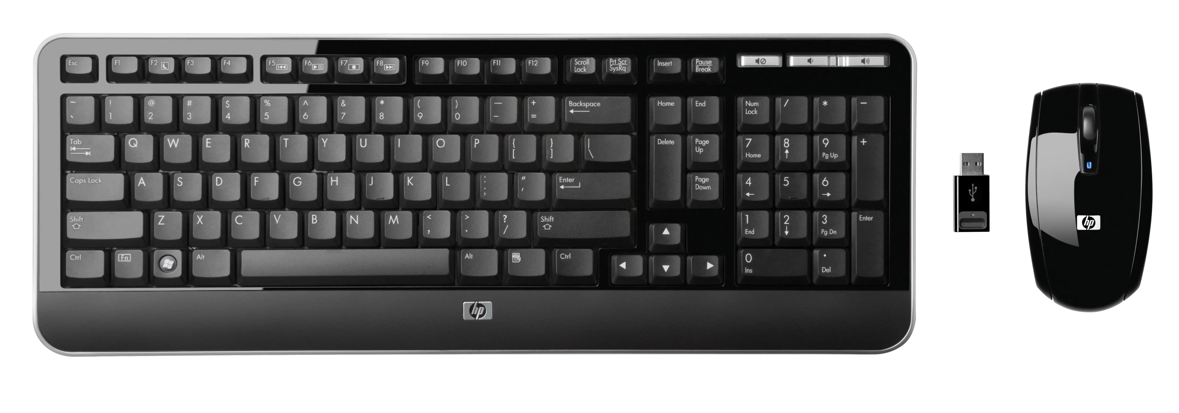 HP 2.4GHz Wireless Multi-media Keyboard and Mouse KZ256AA