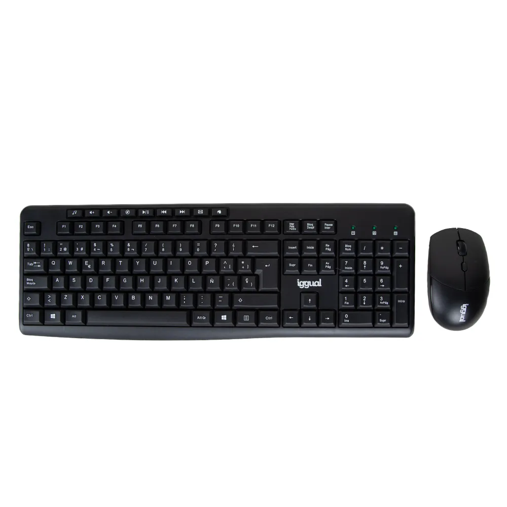 iggual WMK-BASIC klavye Fare dahil Ofis RF kablosuz QWERTY Siyah