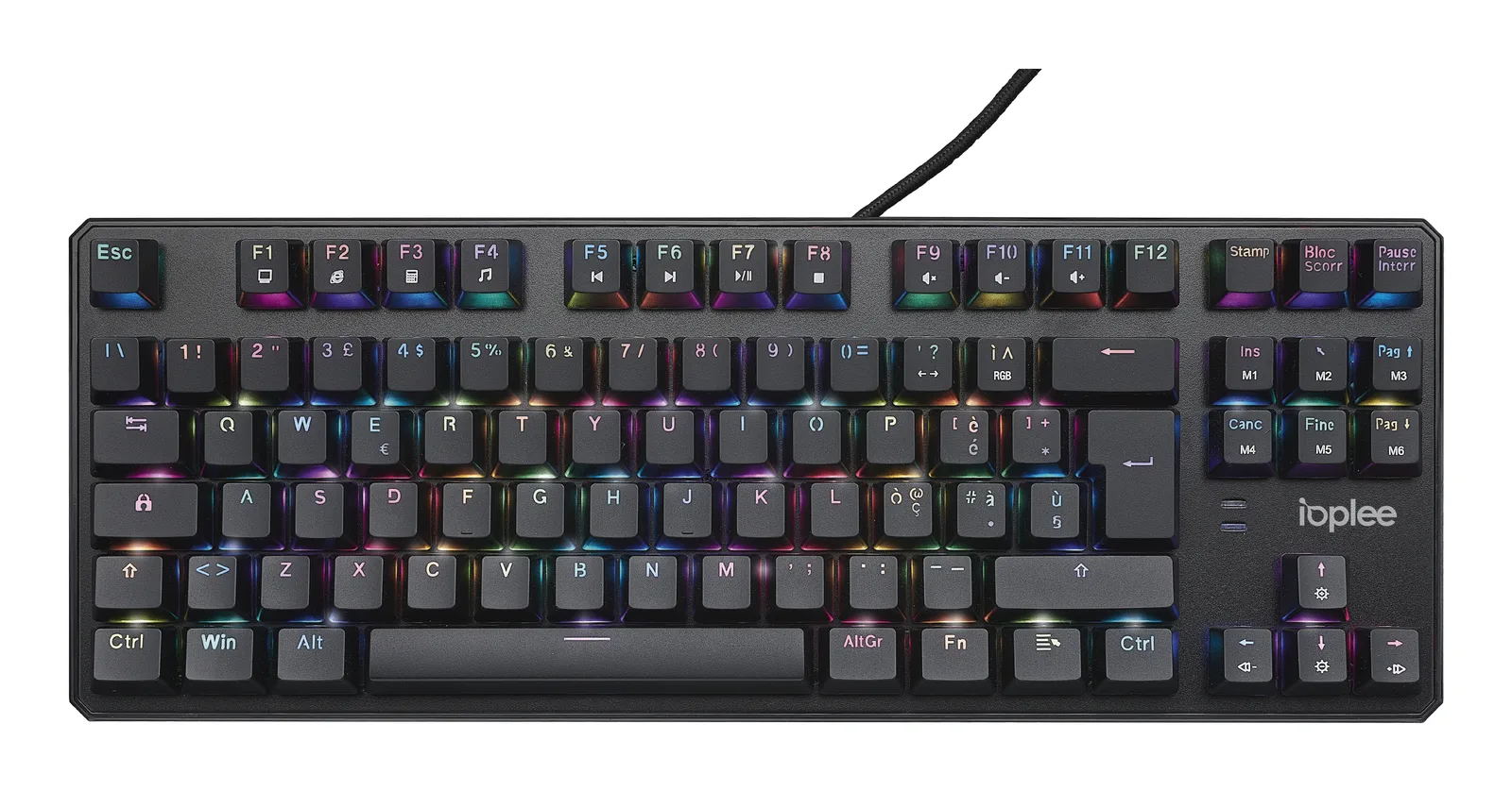 IOPLEE 319BTR klavye Evrensel USB QWERTY İtalyanca Siyah