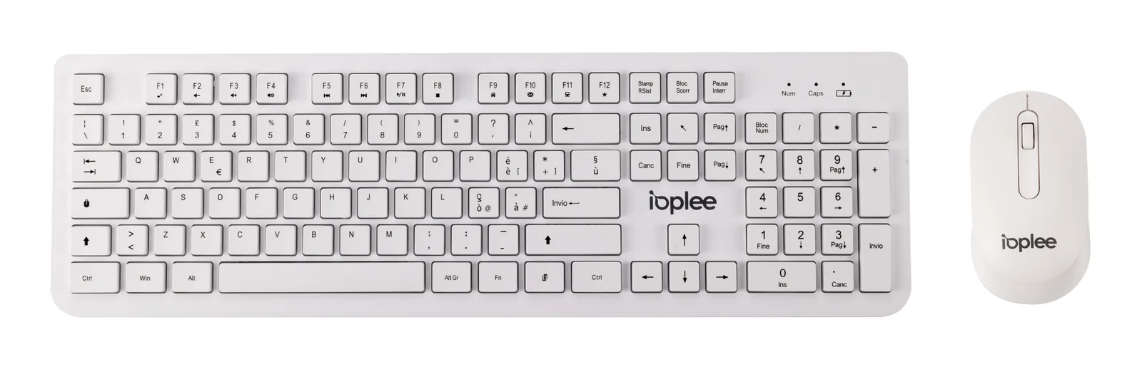 IOPLEE 361G klavye Fare dahil Evrensel RF kablosuz QWERTY Beyaz