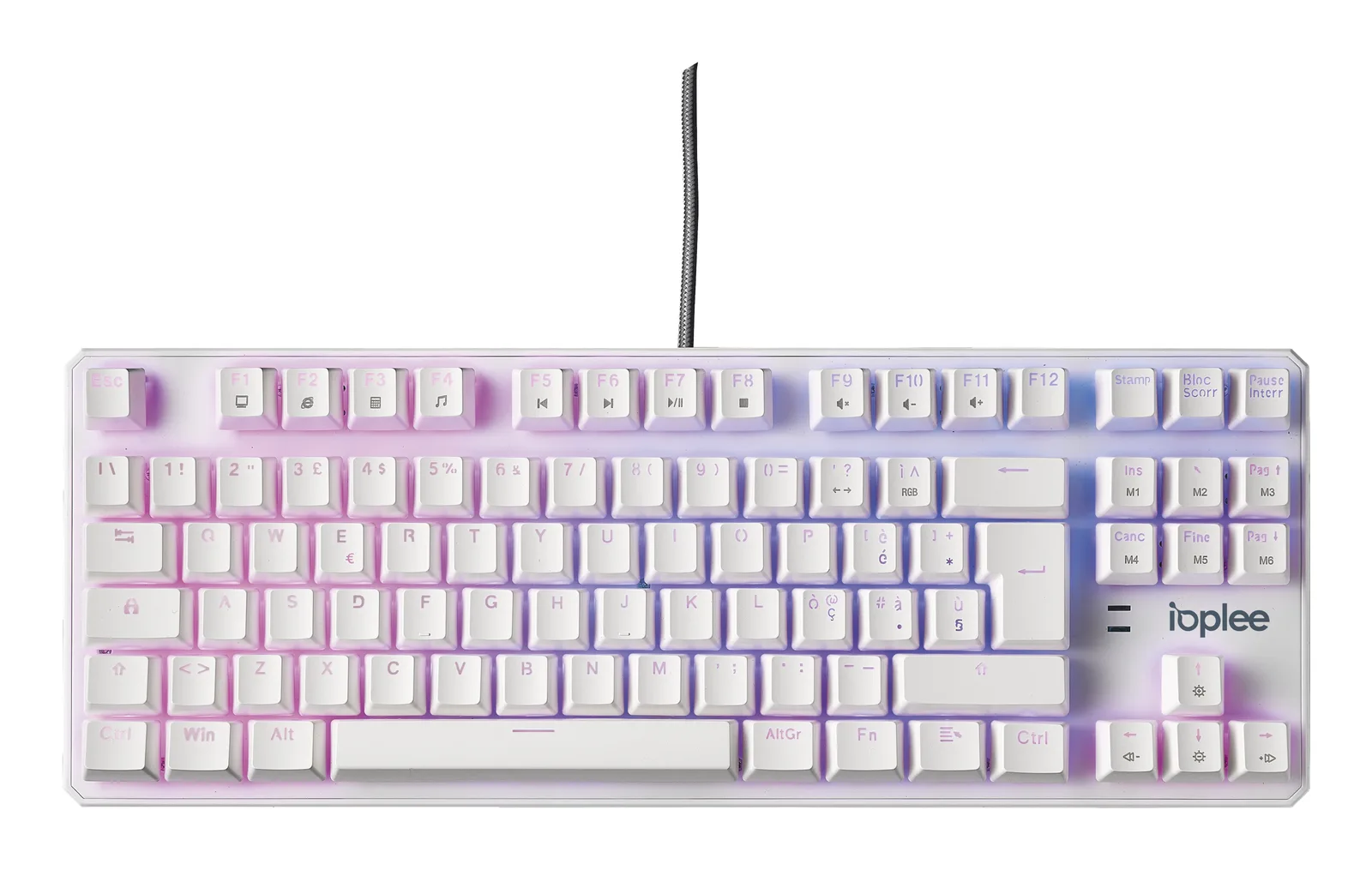 IOPLEE 564BTR klavye Evrensel USB QWERTY İtalyanca Beyaz