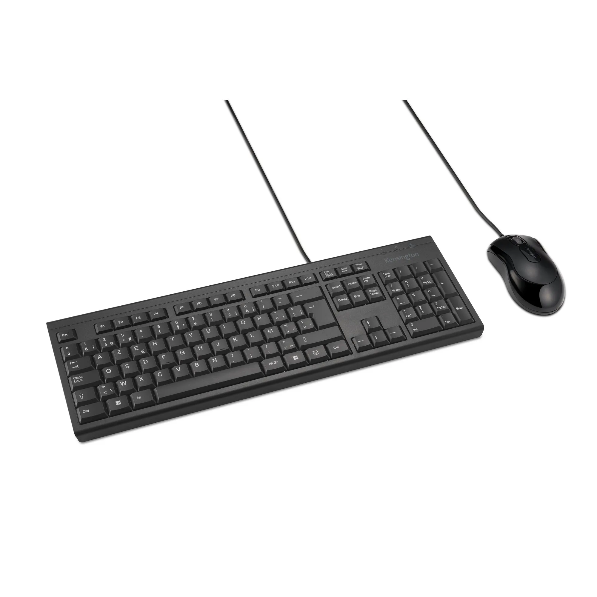 Kensington KM100 EQ klavye Fare dahil Ofis USB AZERTY Belçikalı Siyah