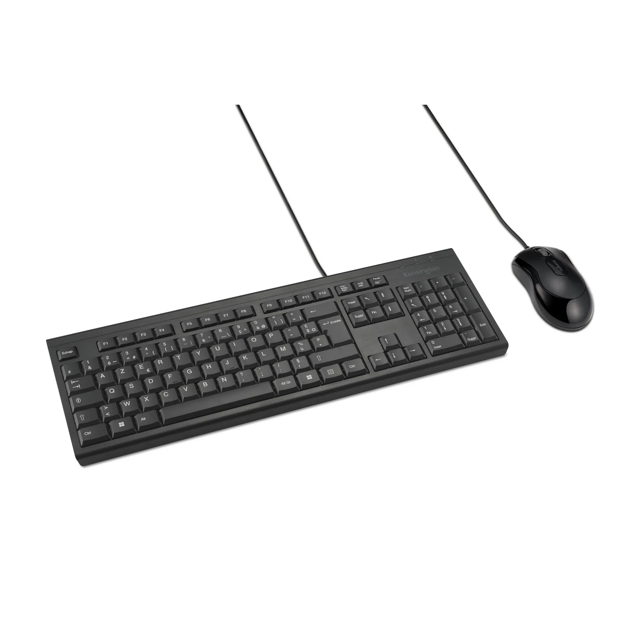 Kensington KM100 EQ klavye Fare dahil Ofis USB AZERTY Fransızca Siyah