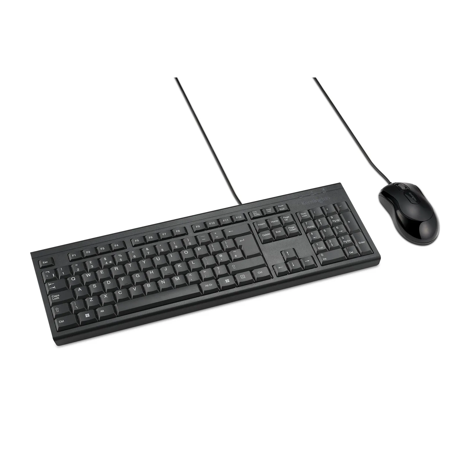 Kensington KM100 EQ klavye Fare dahil Ofis USB QWERTY İngiliz İngilizcesi Siyah