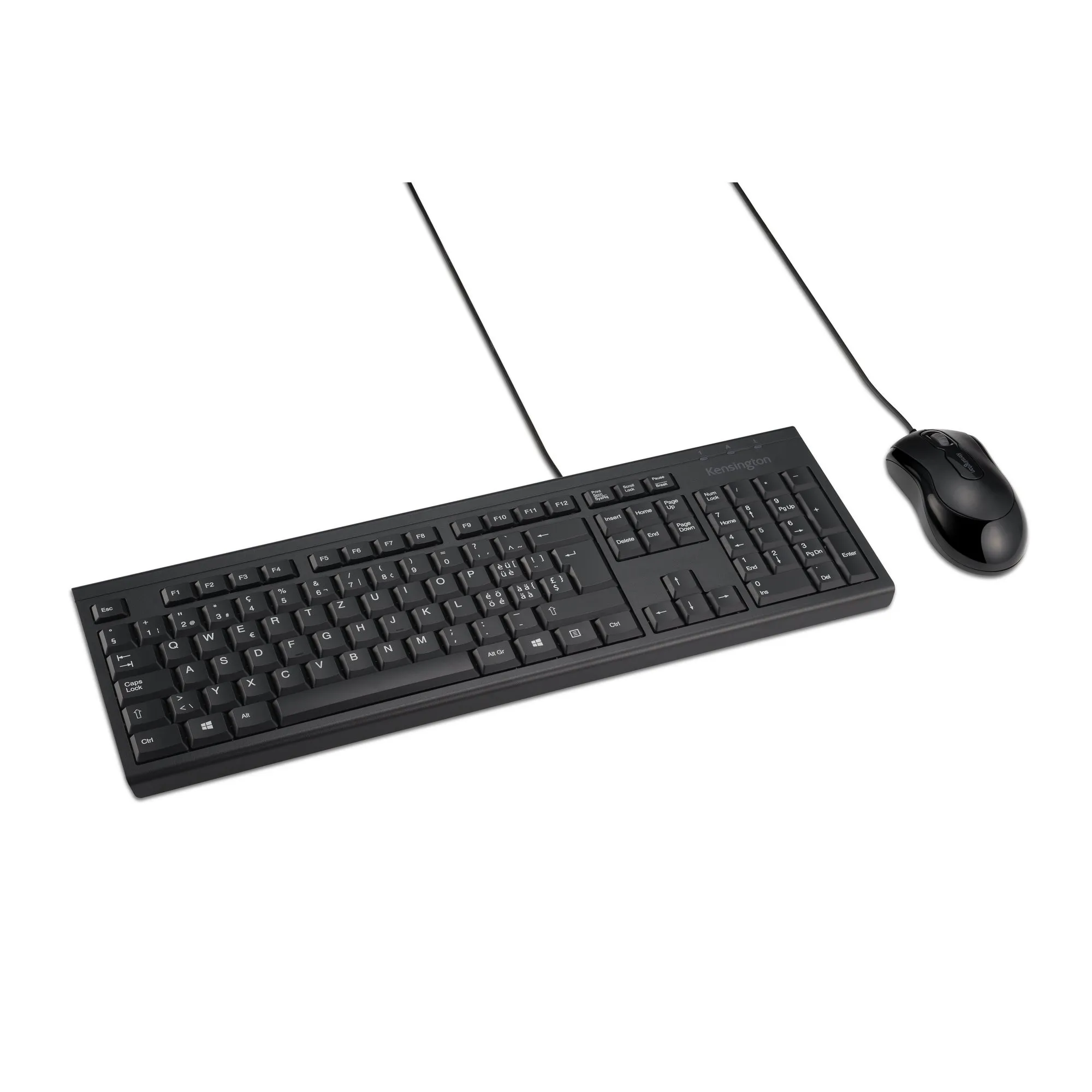 Kensington KM100 EQ klavye Fare dahil Ofis USB QWERTZ İsviçre Siyah