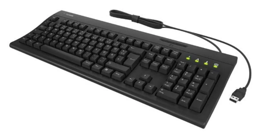 KeySonic KSK-8041U-CR klavye Evrensel USB Almanca Siyah