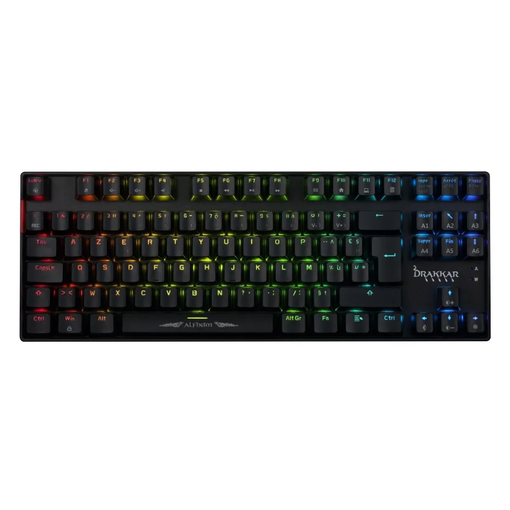 Konix Drakkar 61881119013 klavye Ofis USB AZERTY Fransızca Siyah