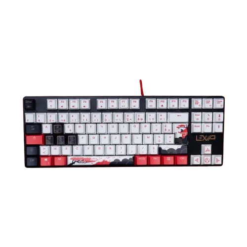 Lexip Assassin’s Creed Shadows – X Ubisoft klavye Oyun USB AZERTY Fransızca Siyah, Altın, Kırmızı, Beyaz