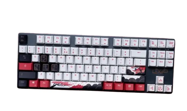 Lexip Disciple klavye Oyun USB QWERTY İngilizce Siyah, Altın, Kırmızı, Beyaz