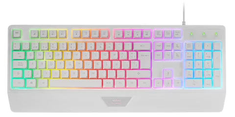 Mars Gaming MK124 klavye Oyun USB İspanyolca Beyaz