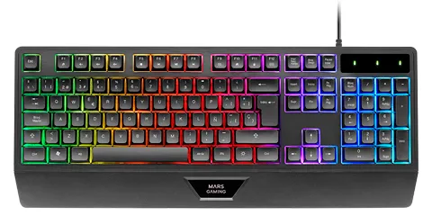 Mars Gaming MK124 klavye Oyun USB İspanyolca Siyah