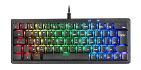 Mars Gaming MKMINIPRO klavye Oyun USB Portekizce Siyah