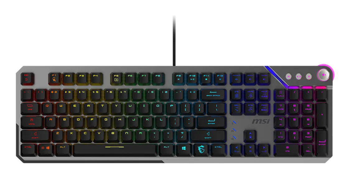 MSI STRIKE 600 SILENT UK klavye Oyun USB QWERTY İngiltere Uluslararası Siyah